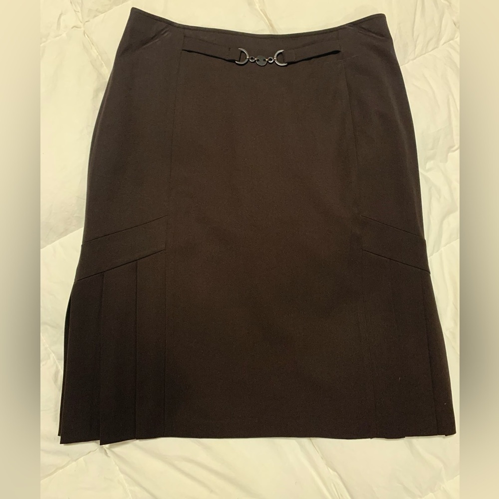 Olsen Europe Dark Brown Skirt Fully Lined Size 10 New with Tags